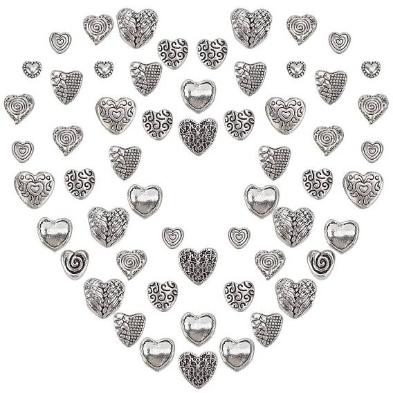 Tibetan Style Alloy Beads, Heart