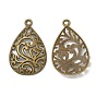 Подвески из сплава с филигранной каплей в тибетском стиле, без кадмия и без свинца, 34x22x3.5 мм, Отверстие : 2 мм , около 628 шт / 1000 г
