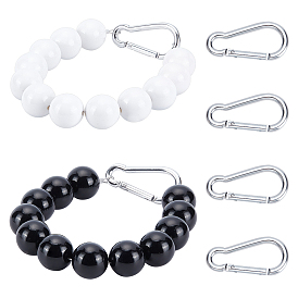 6шт 2 стиль ПВХ флагшток стопорное кольцо бисерный держатель флага, карабин с замками для ключей из алюминиевого сплава