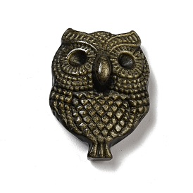Natural Golden Sheen Obsidian Pendants, Owl
