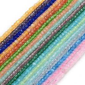 Cat Eye Beads Strands, Faceted, Rondelle