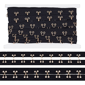 Лента с крючками и петлями, с хлопковой лентой, обрезка краев костюма в стиле стимпанк