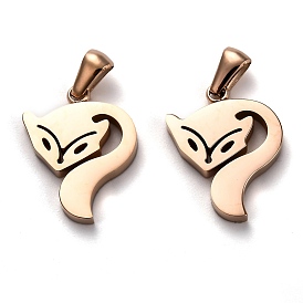 Ручная полировка с ионным покрытием (ip) 304 подвески из нержавеющей стали, лиса