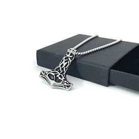 Мужские ожерелья с подвеской в виде молота викингов из нержавеющей стали