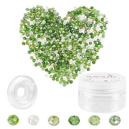 Electroplate Glass Bead Strands, Faceted, Rondelle
