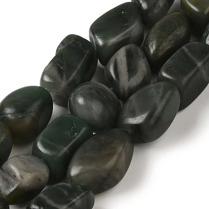 Natürliche afrikanische Jade Perlen Stränge, Nuggets, getrommelt Stein