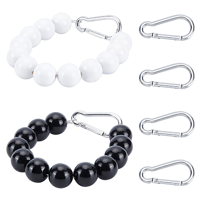 6шт 2 стиль ПВХ флагшток стопорное кольцо бисерный держатель флага, карабин с замками для ключей из алюминиевого сплава