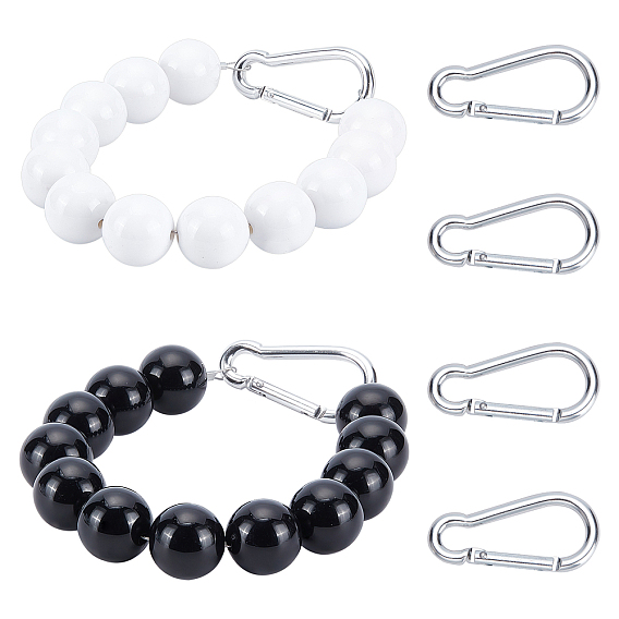 6шт 2 стиль ПВХ флагшток стопорное кольцо бисерный держатель флага, карабин с замками для ключей из алюминиевого сплава