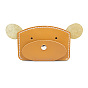 DIY Bear-shaped Wallet Making Kit, Including Cowhide Leather Bag Accessories, Iron Needles & Waxed Cord