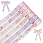 6 Rolls 6 Styles Polyester Ribbons, Mother's Day Themes, for Gift Wrapping