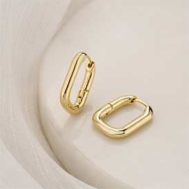 Minimalist Geometric Earrings with 14K Gold and 925 Silver for Women