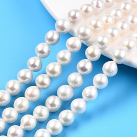 Perle baroque naturelle perles de perles de keshi, perle de culture d'eau douce, ronde
