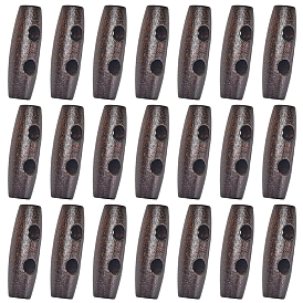 30botones de madera natural, botones de palanca de bocina, 2 agujero, para coser accesorios