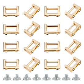 16комплекты пряжки из сплава в форме арочного моста, с железным винтом, для изготовления аксессуаров для сумок