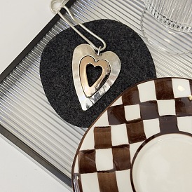 Двойные полые ожерелья из сплава с подвеской в виде сердца для женщин