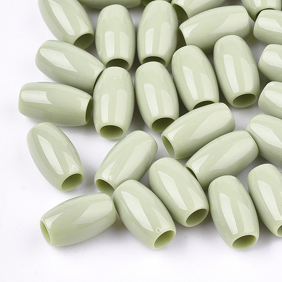 Европейский бусы акриловые, бусины с большим отверстием, овальные