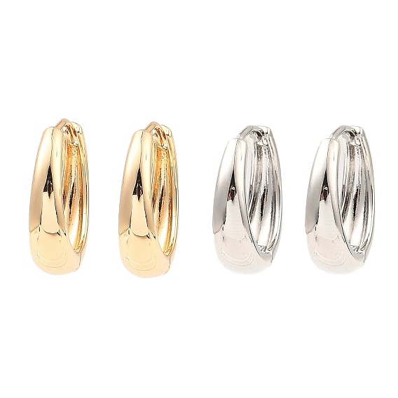 Латунные серьги обруча, кольцо