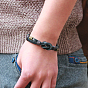 Cord Bracelets, with Imitation Leather and Alloy, Antique Bronze