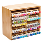9 Layers Bamboo Desktop Watercolor Pen Storage Box, Rectangle