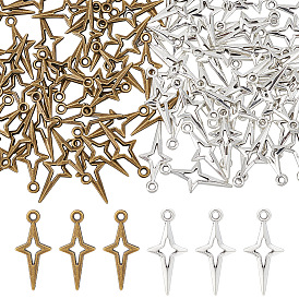 100шт 2 подвеска из цветного сплава, звезда