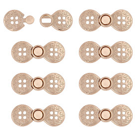 Zinc Alloy Snap Lock Clasps, for Hanfu Cheongsam Clothing Accessories