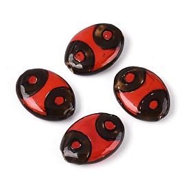 Ручной фарфоровые керамические шарики, овальные, Famille выросли стиле