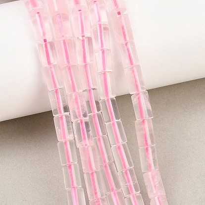 Природного розового кварца нитей бисера, колонка, граненые