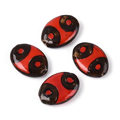 Ручной фарфоровые керамические шарики, овальные, Famille выросли стиле