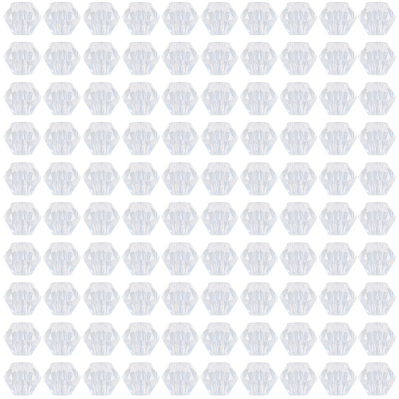 1000 граненые биконусы из стекла., с покрытием AB цвета, для поделок