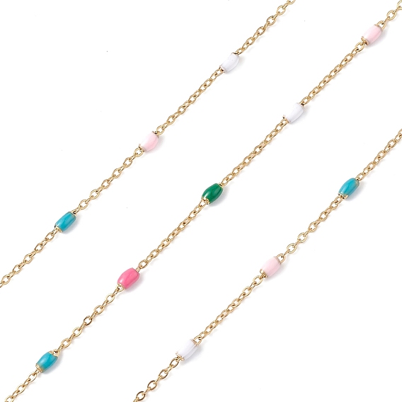 304 бордюрные цепи из нержавеющей стали с эмалированным звеном, несварные, с катушкой