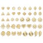 DIY Pendant Making Finding Kit, Including Iron Pendants & Pendants Cabochon Settings, Cadmium Free & Lead Free