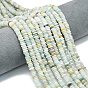 Нити бусины из матового натурального цветка амазонита, рондель