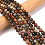 Natural New Ocean Jasper Bead Strands, Round
