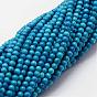 Natural Magnesite Beads Strands, Round, Dyed