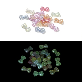 УФ-покрытие прозрачные радужные переливающиеся акриловые бусины, бабочка