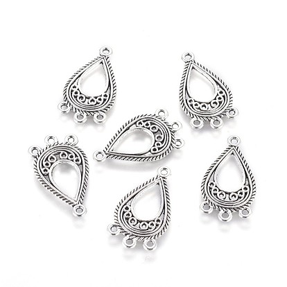 Tibetan Style Alloy Chandelier Component Links, Teardrop