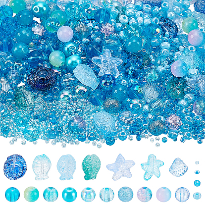 Наборы для изготовления ювелирных изделий своими руками, в том числе акриловые бусины, Стеклянные бусины