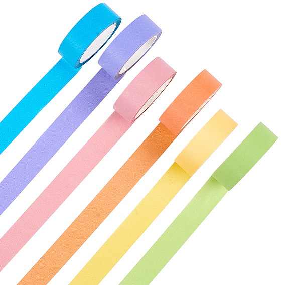 6 рулоны 6 цветная малярная лента, клейкая лента текстурированная бумага, для покраски, упаковка и защита окон