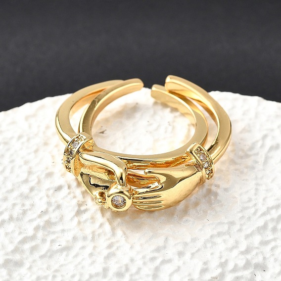 Манжеты из латуни с кубическим цирконием, рука, стойки покрытие, долговечный, без свинца и без кадмия