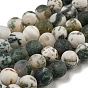 Natural Tree Agate Frosted Agate Round Gemstone Beads Strands