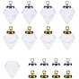 Alloy Pendant Bails Sets, For Globe Glass Bubble Cover Pendant Making, with Handmade Blown Glass Globe Beads