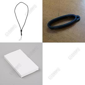 Tour de cou réglable en polyester, pendentifs en silicone