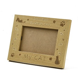 Pet Theme Rectangle Wooden Photo Frames, with PVC Clear Film Windows, for Pictures Wall Decor Accessories