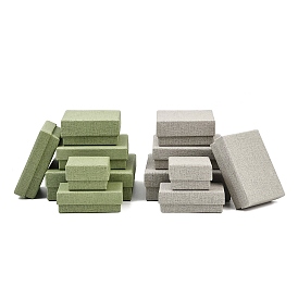 Витрины для ювелирных изделий из бумаги, футляры для хранения колец, серег, ожерелий, браслетов, с губкой, квадрат / прямоугольник