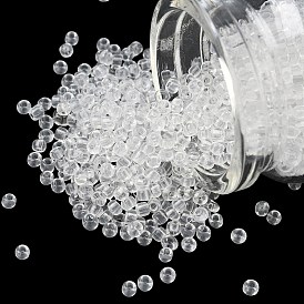 8/0 стакан бисер, прозрачные круглые отверстия цветов, транс