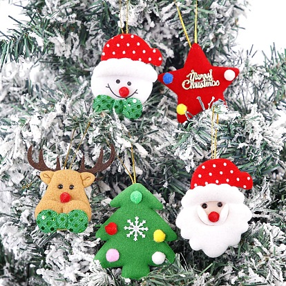 Рождественские украшения из тканевых подвесок, для подвесных украшений на елку