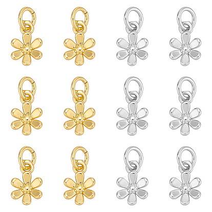 12 шт. 2 цвета латунные подвески, , с целью перехода в кольце