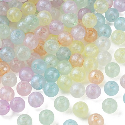 Прозрачные акриловые бусины, жемчужные, круглые