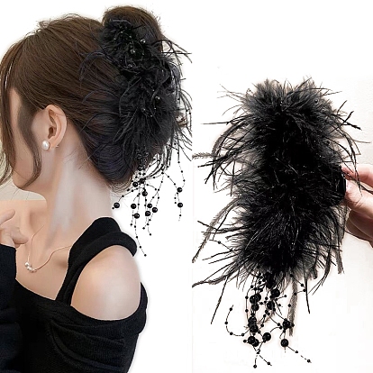 Заколки для волос с когтями из смолы, женские заколки для густых волос