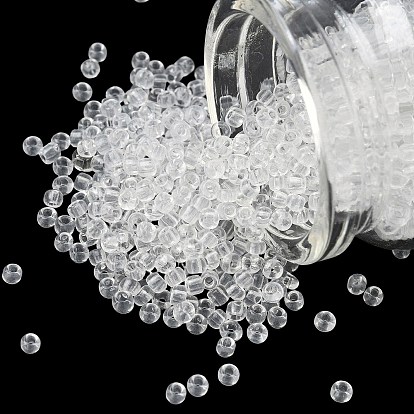 8/0 стакан бисер, прозрачные круглые отверстия цветов, транс